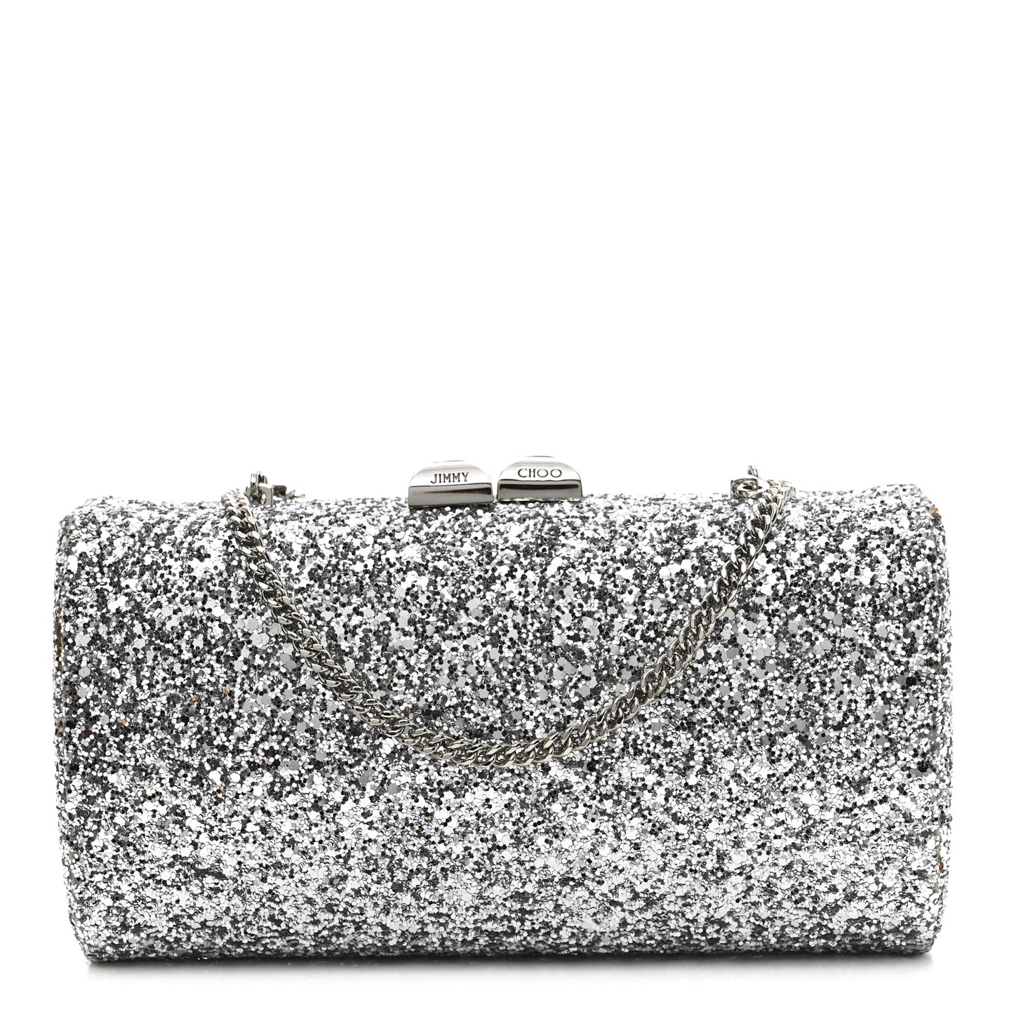 Glitter Celeste Clutch Silver