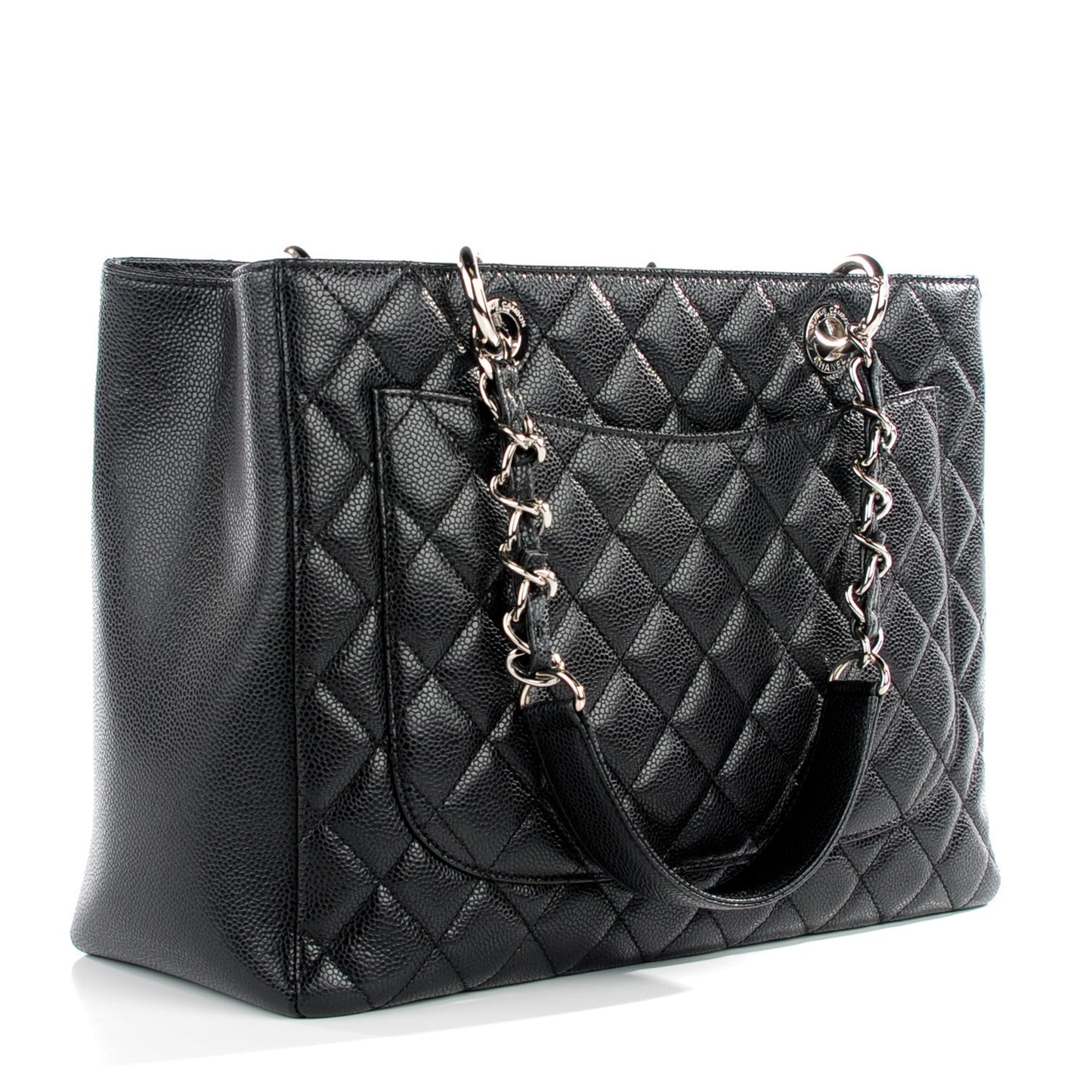 Caviar Quilted Grand Shopping Tote GST Black
