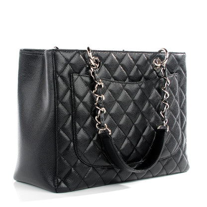 Chanel Caviar Quilted Grand Shopping Tote GST Black 3 of 7