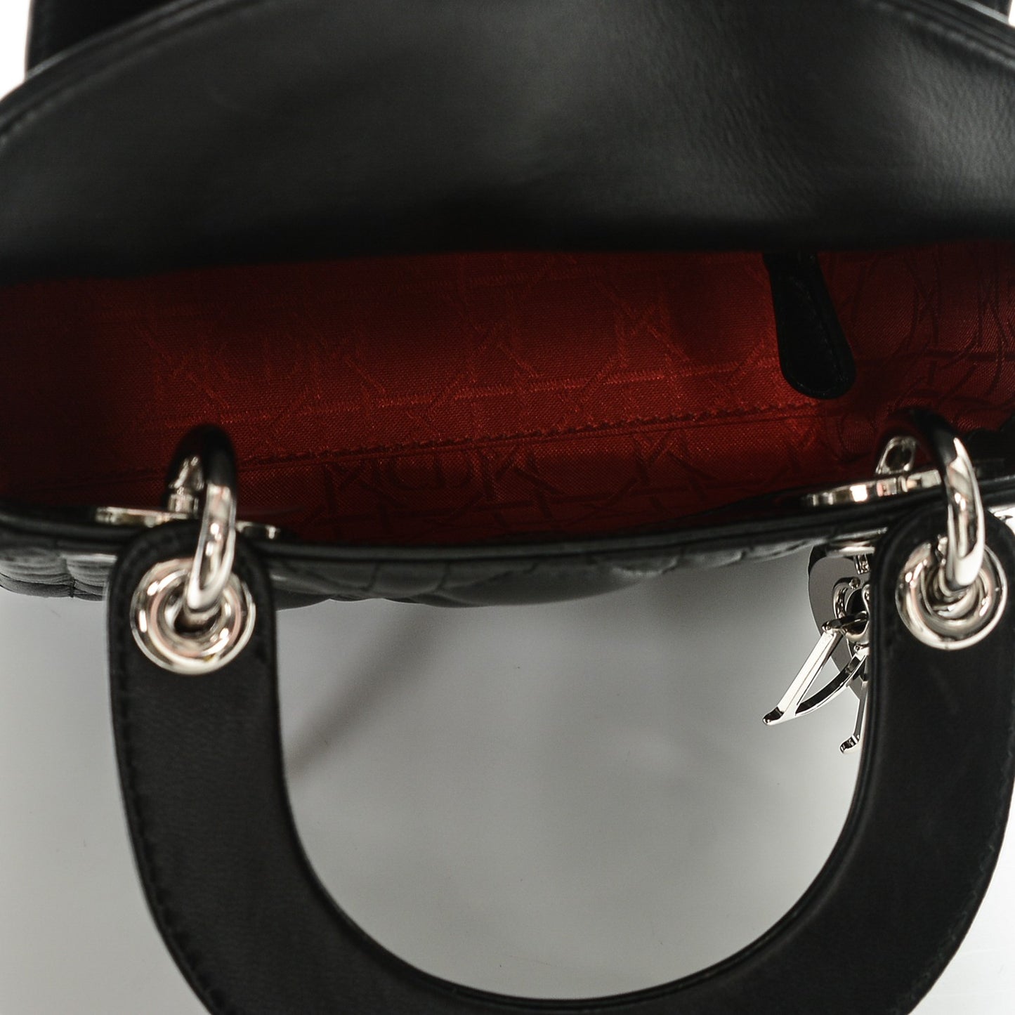 Lambskin Cannage Mini Lady Dior Black
