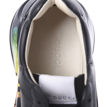 Gucci Calfskin Iridescent Logo Womens Rhyton Sneakers 36 Black 6 of 11