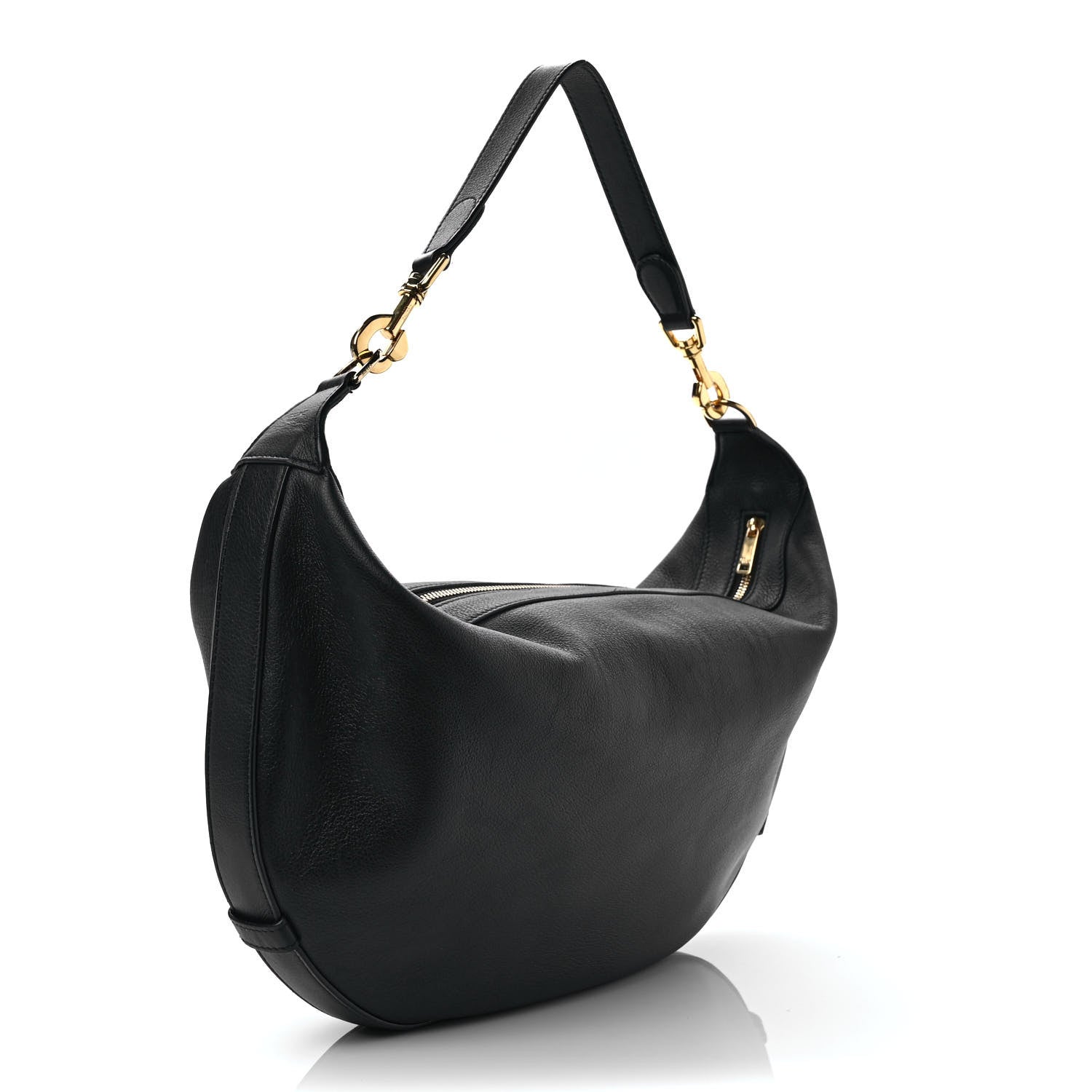 Celine Supple Calfskin Medium Strap Leandre Shoulder Bag Black 3 of 8