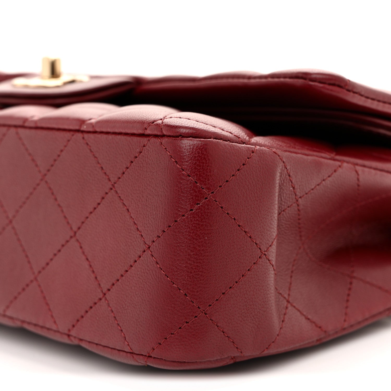 Chanel Lambskin Quilted Medium Double Flap Burgundy 10 of 10