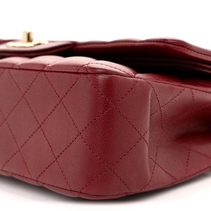 Chanel Lambskin Quilted Medium Double Flap Burgundy 10 of 10