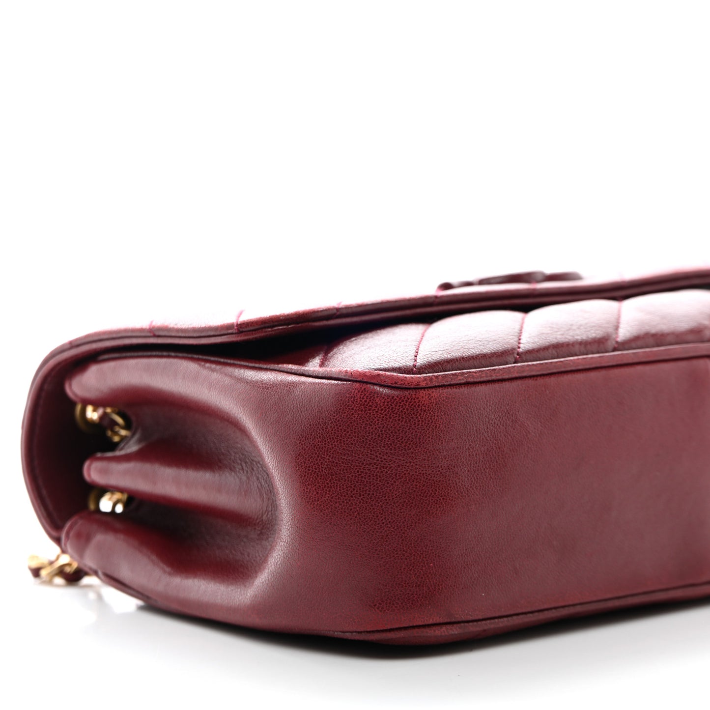 Lambskin Quilted Jumbo Coco Vintage Flap Burgundy