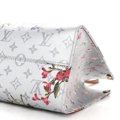 Louis Vuitton Metallic Monogram LV Garden OnTheGo MM Silver 9 of 10