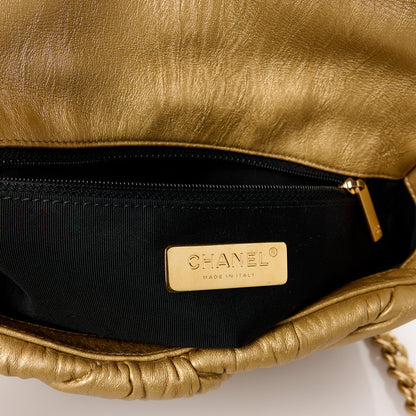 Chanel Iridescent Lambskin Quilted Medium Chanel 19 Flap Golden 6 of 10