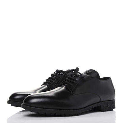 Louis Vuitton Calfskin Mens Derby LV Harness Shoes 9 Black 3 of 9