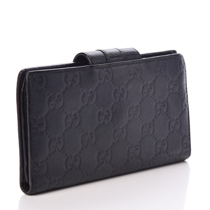 Gucci Guccissima Ladies Web Long Wallet Black 3 of 8