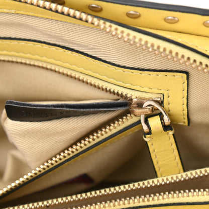Valentino Garavani Vitello Rockstud Double Top Handle Satchel Naples Yellow 8 of 16