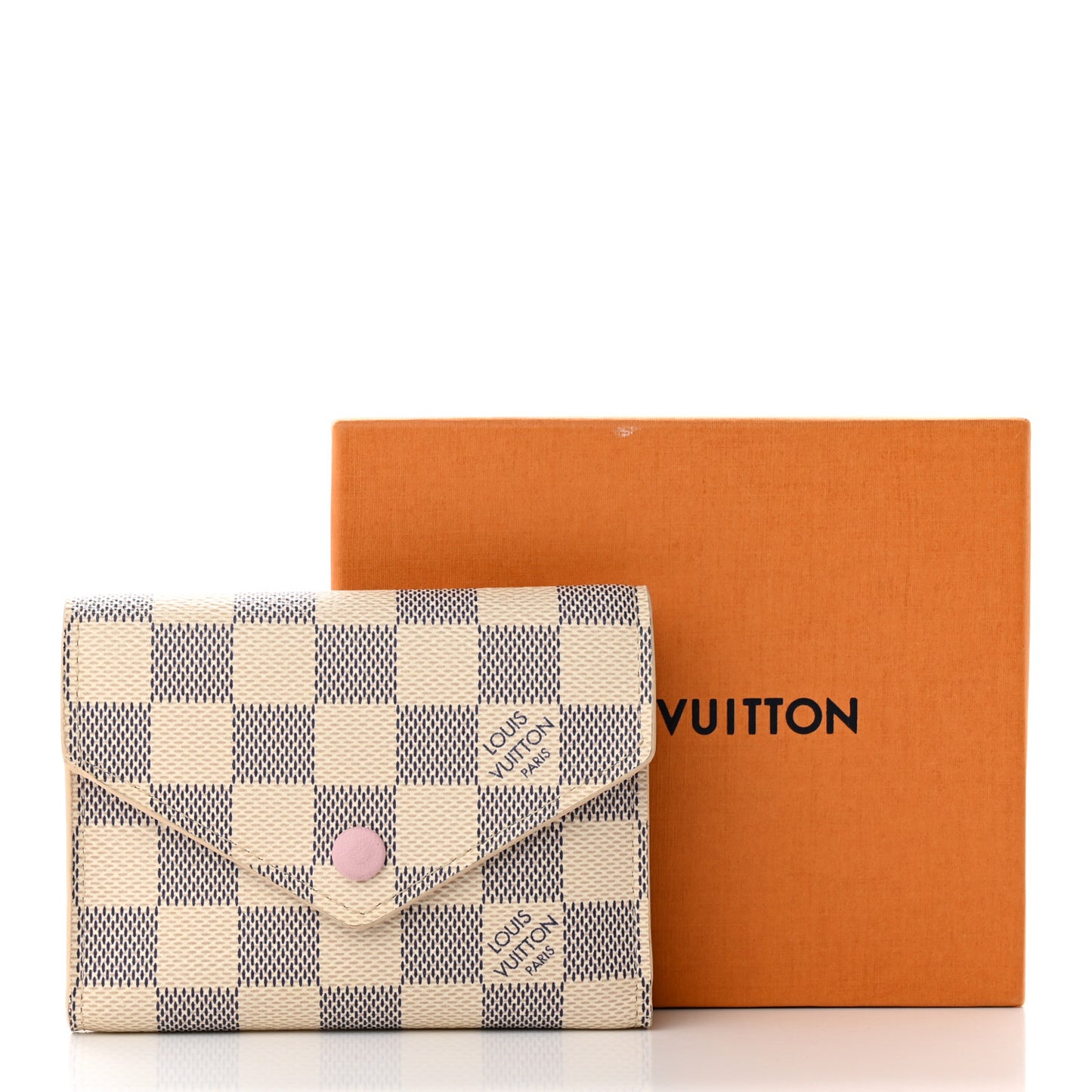 Damier Azur Victorine Wallet Rose Ballerine