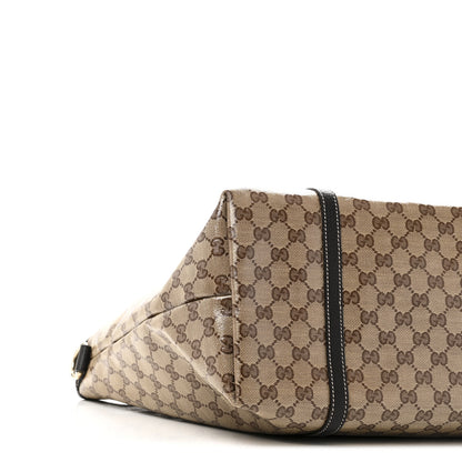 Gucci Crystal Monogram Large Joy Tote Beige Ebony Testa Di Moro 9 of 10