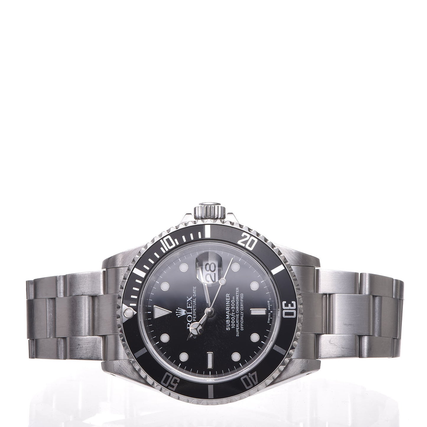 Stainless Steel 40mm Oyster Perpetual Submariner Date Watch Black 16610