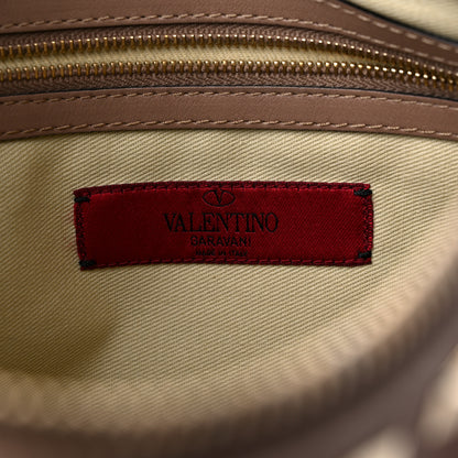 Valentino Garavani Vitello Large Rockstud Zip Wristlet Pouch Poudre 6 of 10