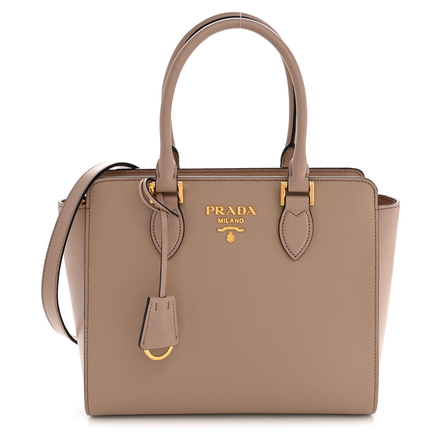 Prada Saffiano Soft Calfskin Small Zippered Tote Cipria 1 of 12