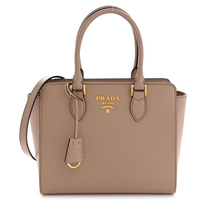 Prada Saffiano Soft Calfskin Small Zippered Tote Cipria 1 of 12
