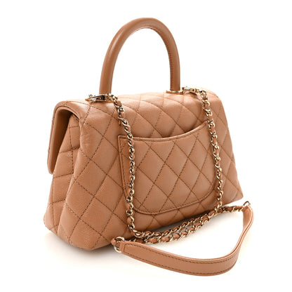 Chanel Caviar Quilted Mini Coco Handle Flap Brown 3 of 10