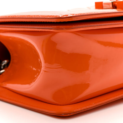 Chanel Patent Calfskin Quilted Small Plexiglass Boy Flap Orange 9 of 13
