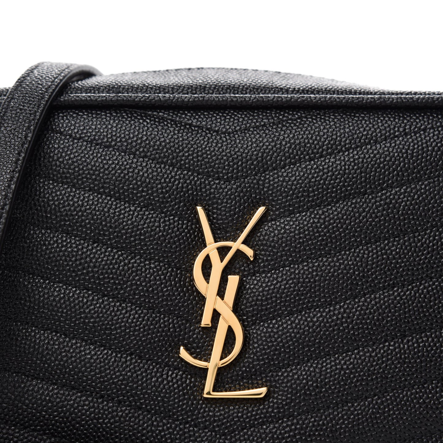 Grain De Poudre Matelasse Monogram Mini Lou Camera Bag Black