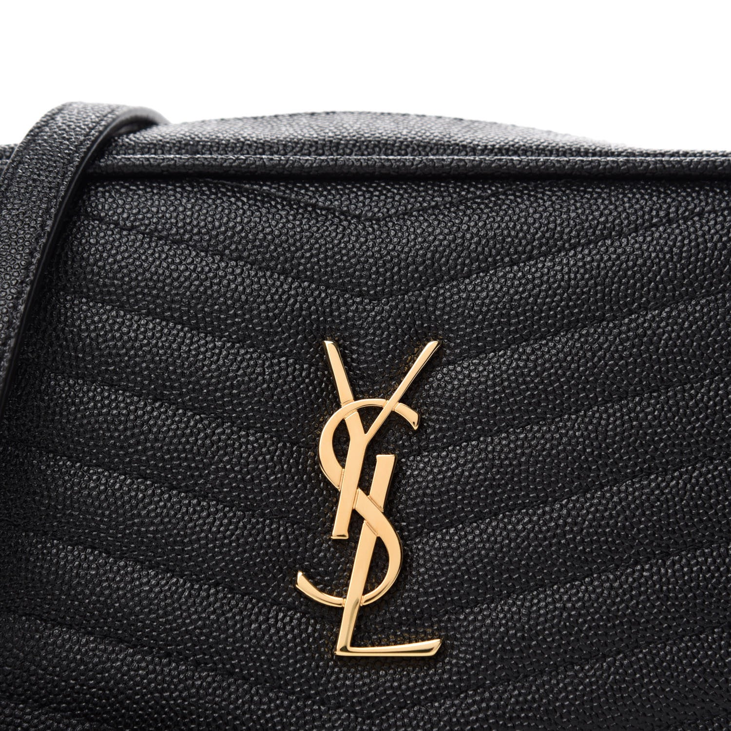 Saint Laurent Grain De Poudre Matelasse Monogram Mini Lou Camera Bag Black 10 of 11