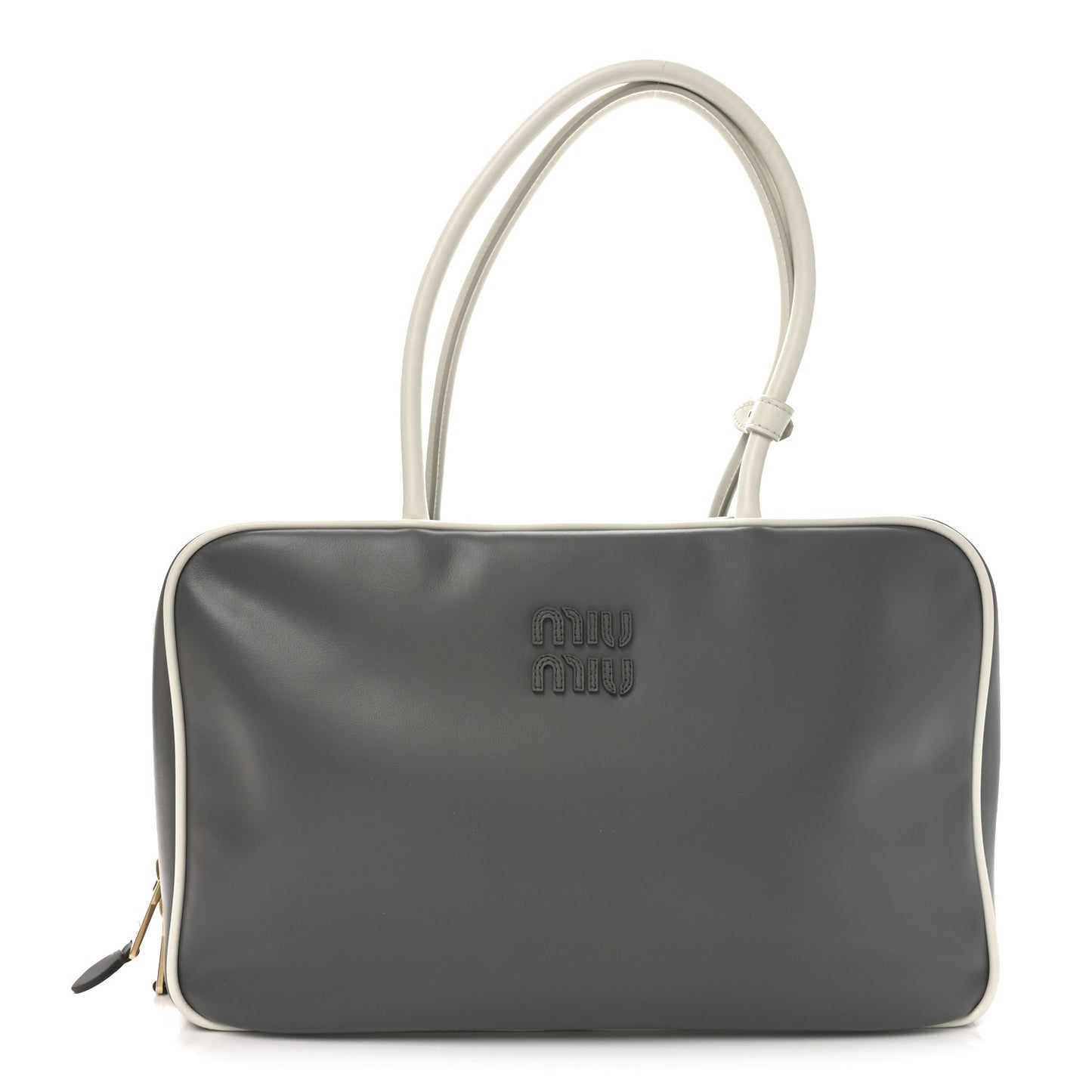 Soft Calf Softy Large Beau Top Handle Bag Marmo White