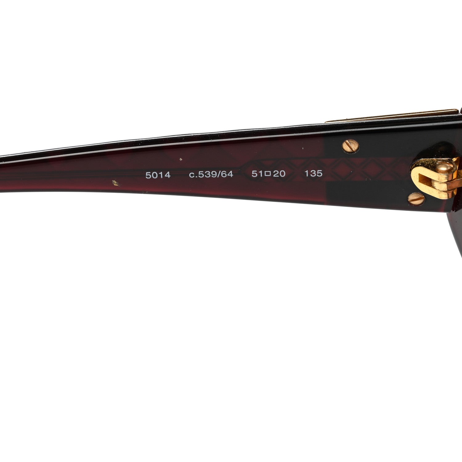 Chanel Acetate Rectangle Sunglasses 5014 Burgundy 7 of 9