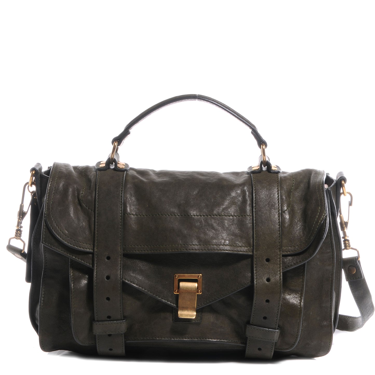 Lambskin PS1 Medium Satchel Military