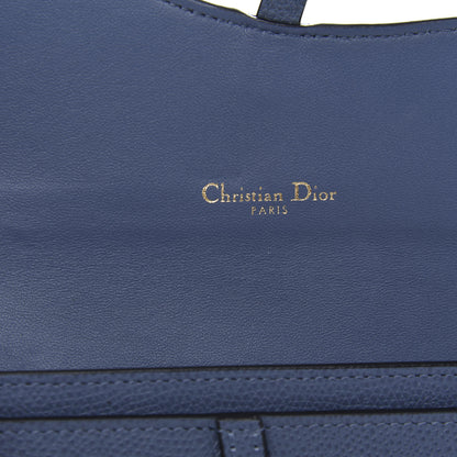 Christian Dior Grained Calfskin Saddle Chain Wallet Pouch Denim 10 of 14