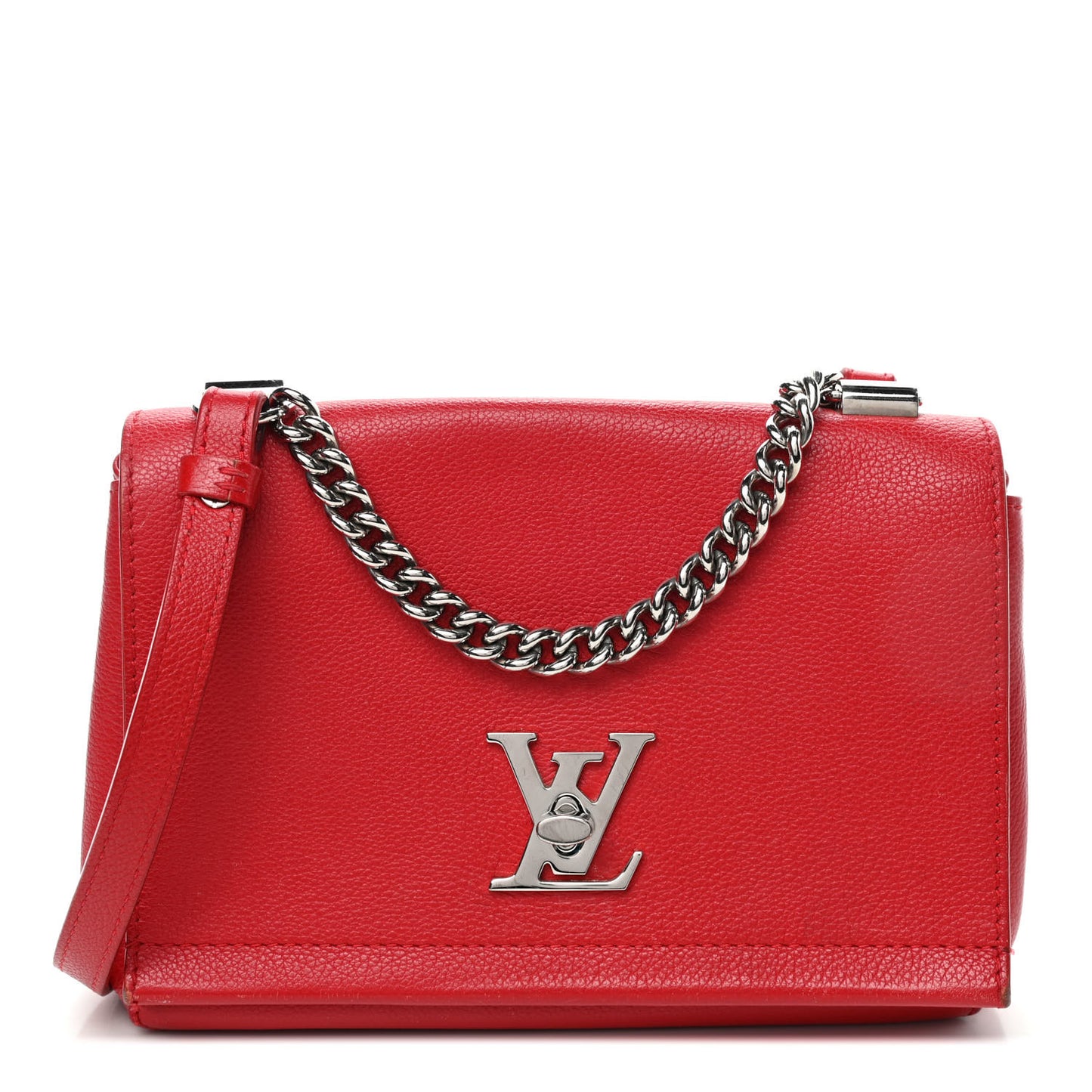 Calfskin Lockme II Chain Bag BB Rubis