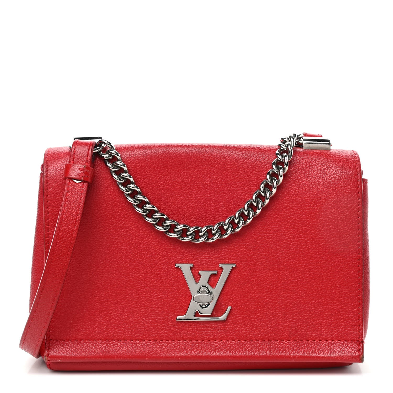 Louis Vuitton Calfskin Lockme II Chain Bag BB Rubis 1 of 4
