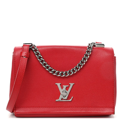 Louis Vuitton Calfskin Lockme II Chain Bag BB Rubis 1 of 4
