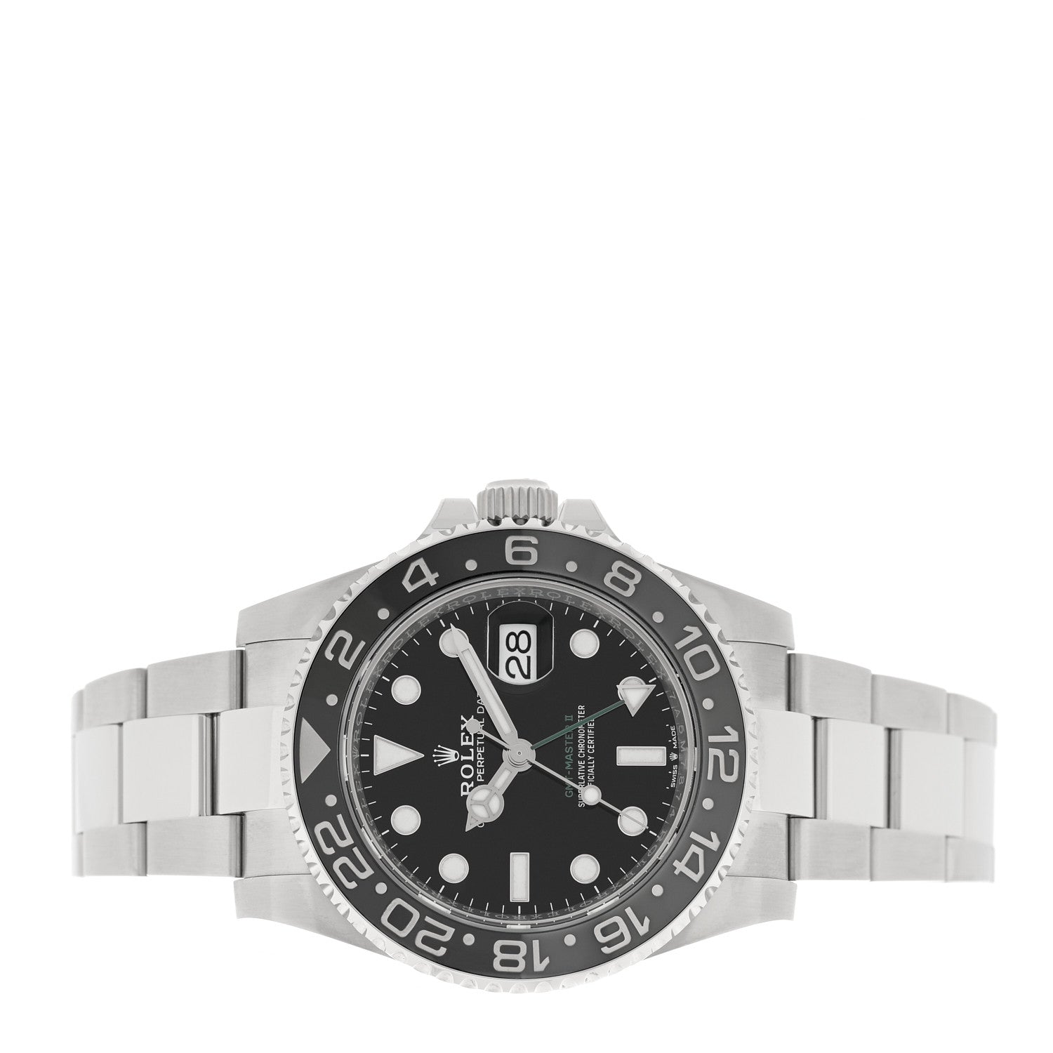Rolex Stainless Steel 40mm Oyster Perpetual Date GMT Master II Bruce Wayne Watch Black 126710GRNR 2 of 5