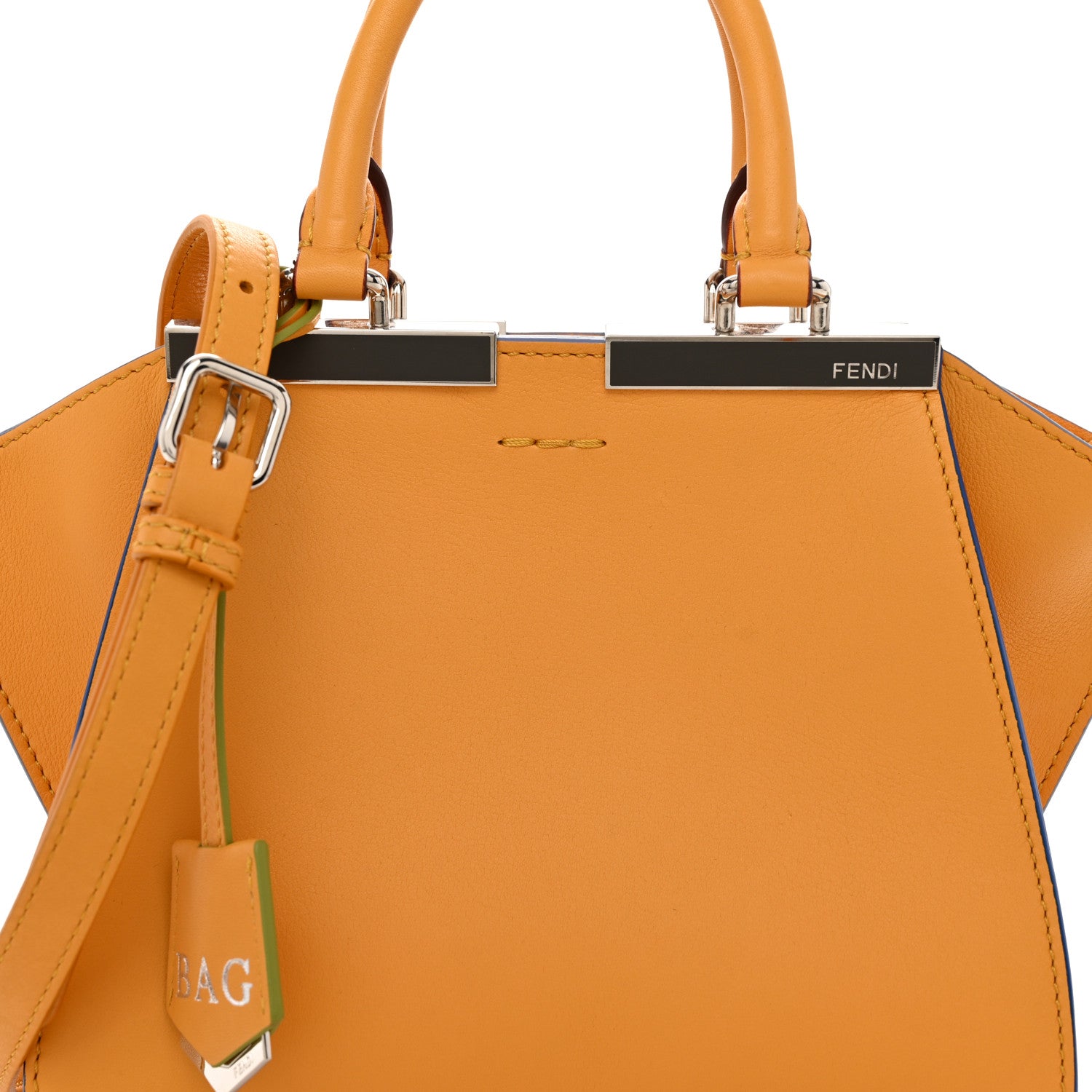 Fendi Vitello Dolce Mini 3Jours Tote Miel 8 of 11