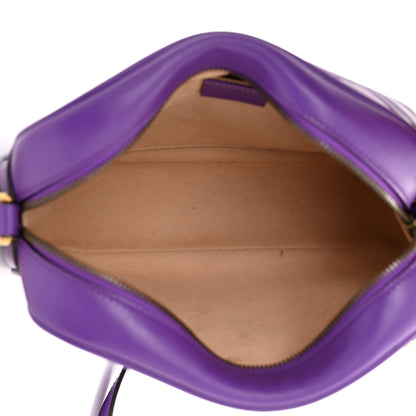 Gucci Calfskin Matelasse Small GG Marmont Chain Shoulder Bag Shine Purple 5 of 12