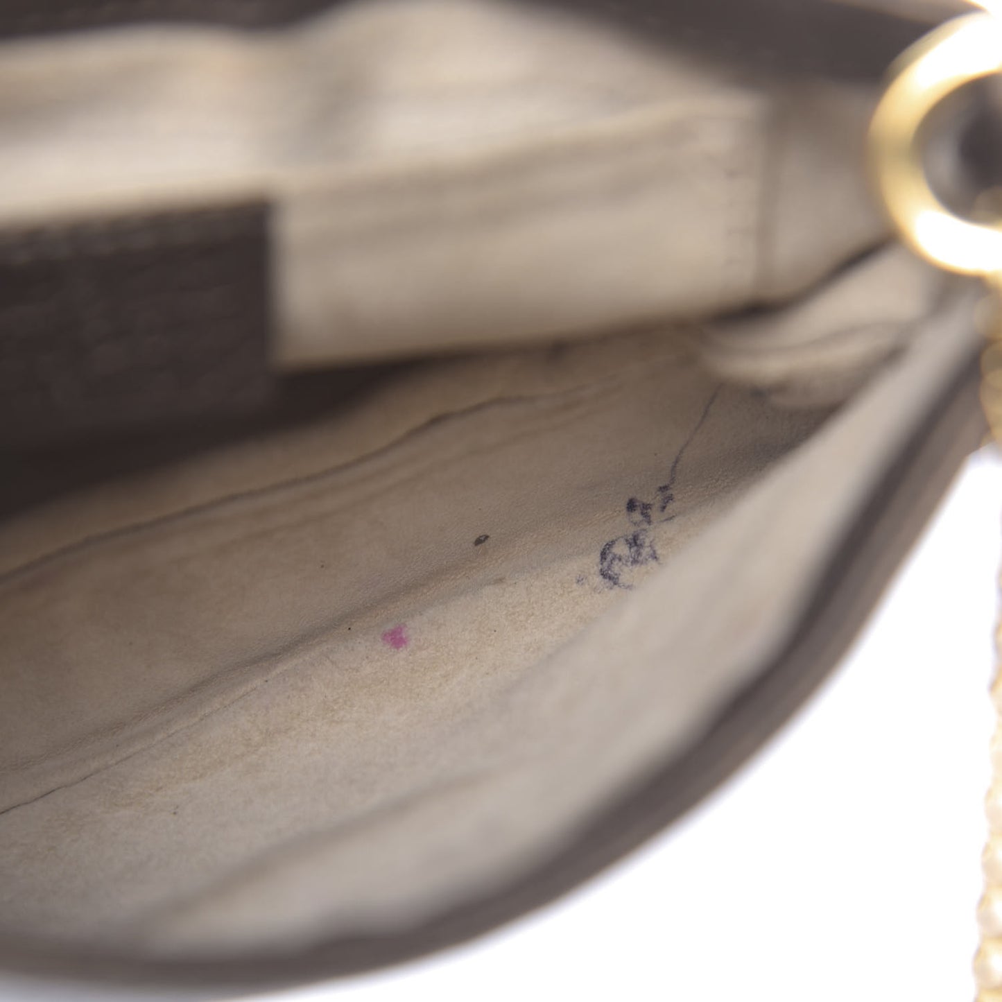 Metallic Pebbled Calfskin Small 1973 Chain Shoulder Bag Winter Leaf