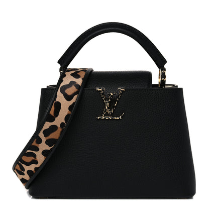 Louis Vuitton Taurillon Capucines Leopard BB Black 1 of 9