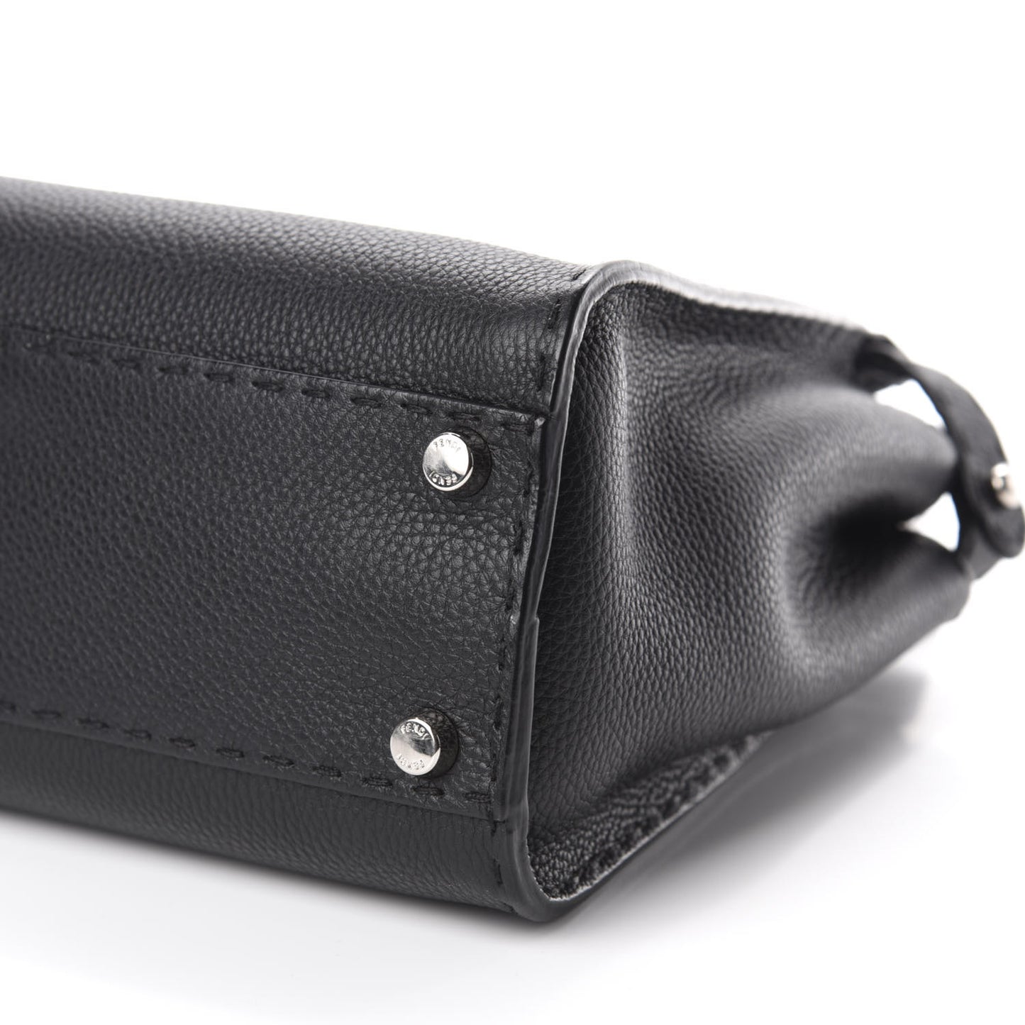 Cuoio Romano Selleria Bi-Color Medium Peekaboo Iconic Satchel Black Mou