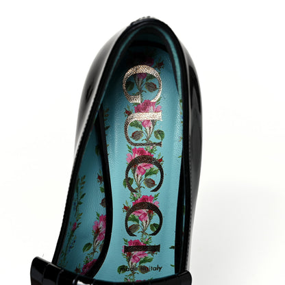 Gucci Vernice GG Marmont Fringe 50mm Loafer Pumps 35 Black 7 of 8