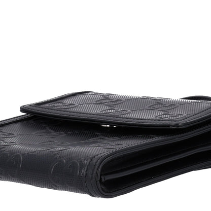 Gucci Calfskin GG Tennis Embossed Messenger Bag Black 10 of 10