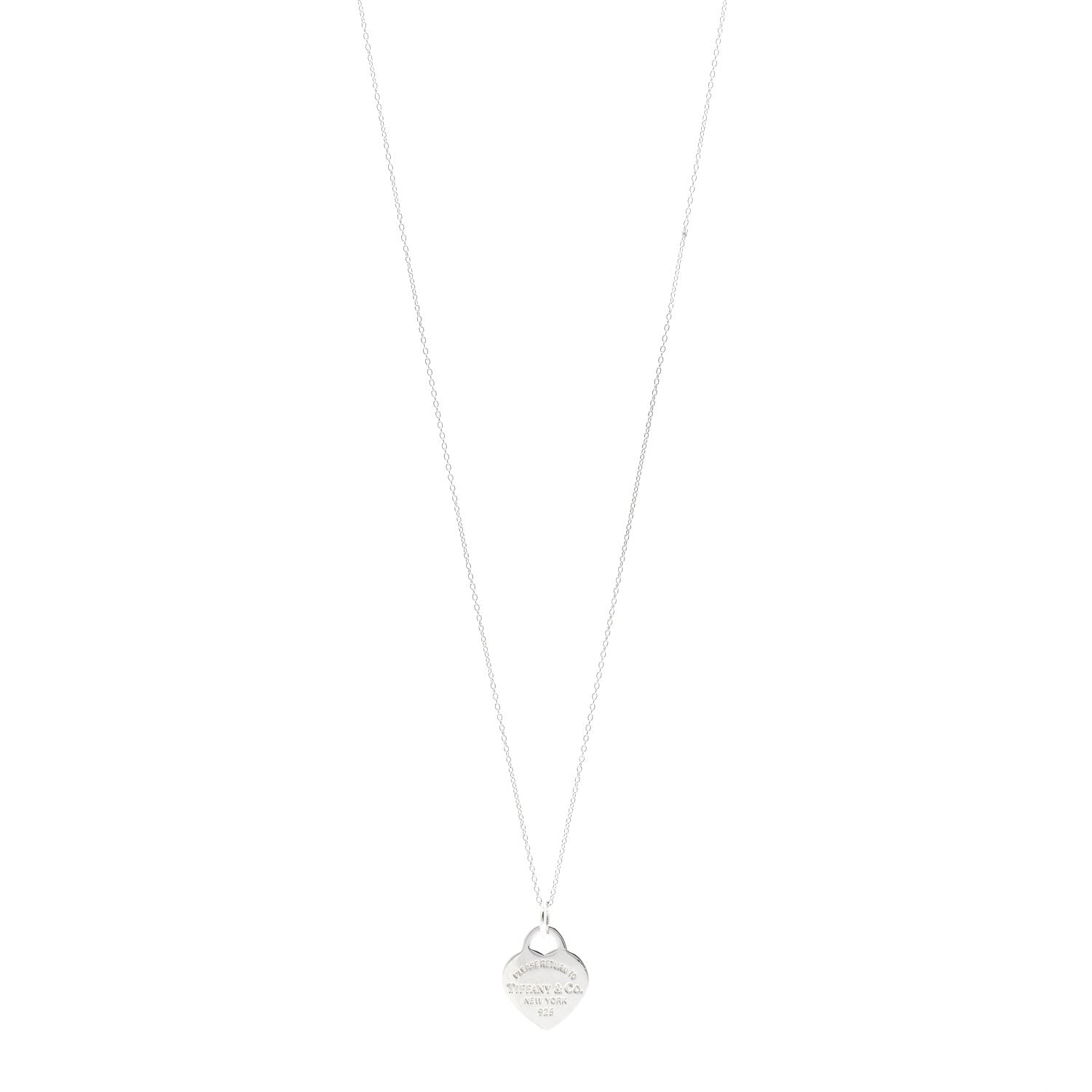 Tiffany Sterling Silver Small Return to Tiffany Heart Pendant Necklace 1 of 5