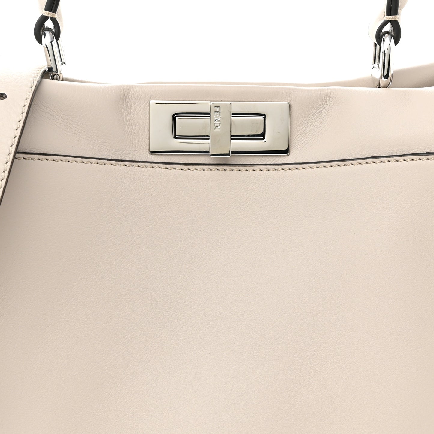 Vitello Seta Lace Up Medium Peekaboo Iconic Satchel Grigio Polvere