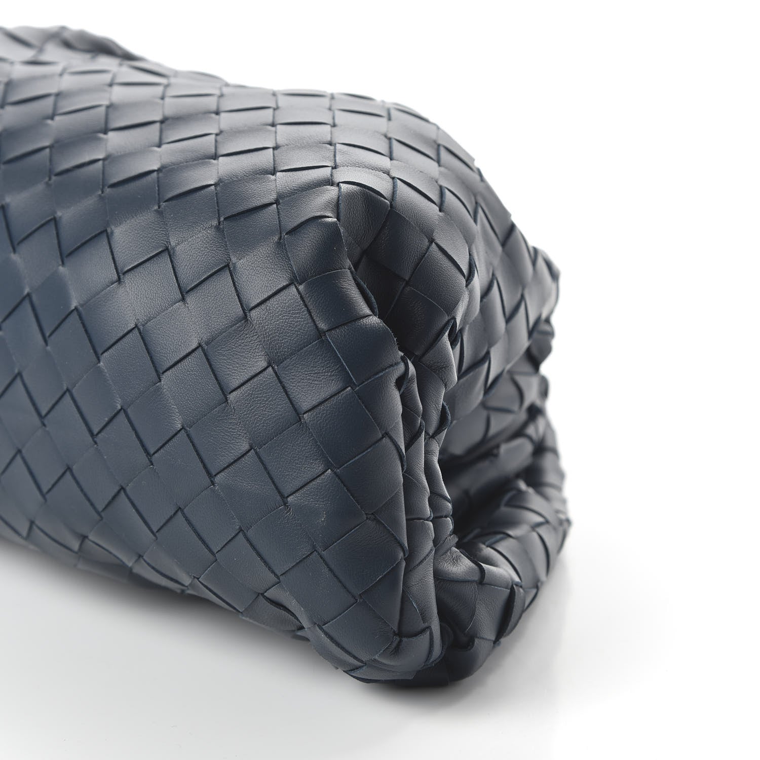 Bottega Veneta Nappa Maxi Intrecciato The Pouch Oversized Clutch Deep Blue 6 of 8