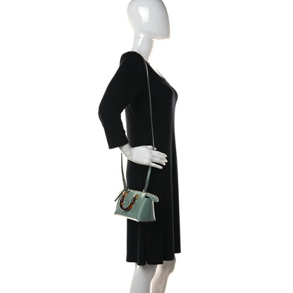 Fendi Vitello King Plexiglass Logo Embossed Mini By The Way Top Handle Boston Bag Menta 2 of 10