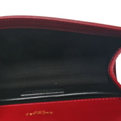 Saint Laurent Nappa Patent Calfskin Two-Toned Small Monogram Kate Satchel Off White Oxblood Red 5 of 9