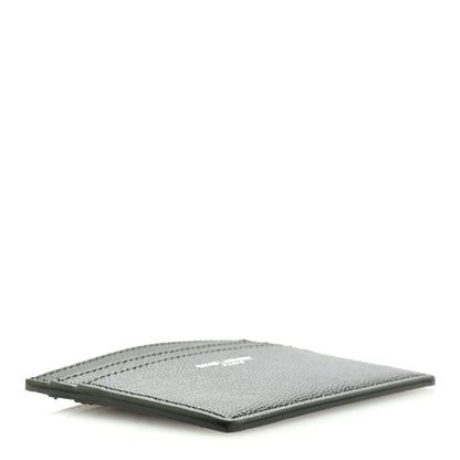 Saint Laurent Grain De Poudre Card Case New Vert Fonce 4 of 6