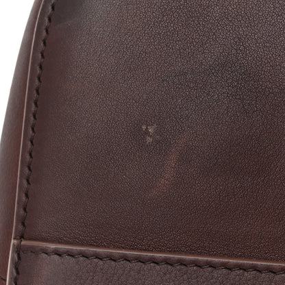 The Row Polished Saddle Calfskin Large Devon Bag Burgundy 11 of 11