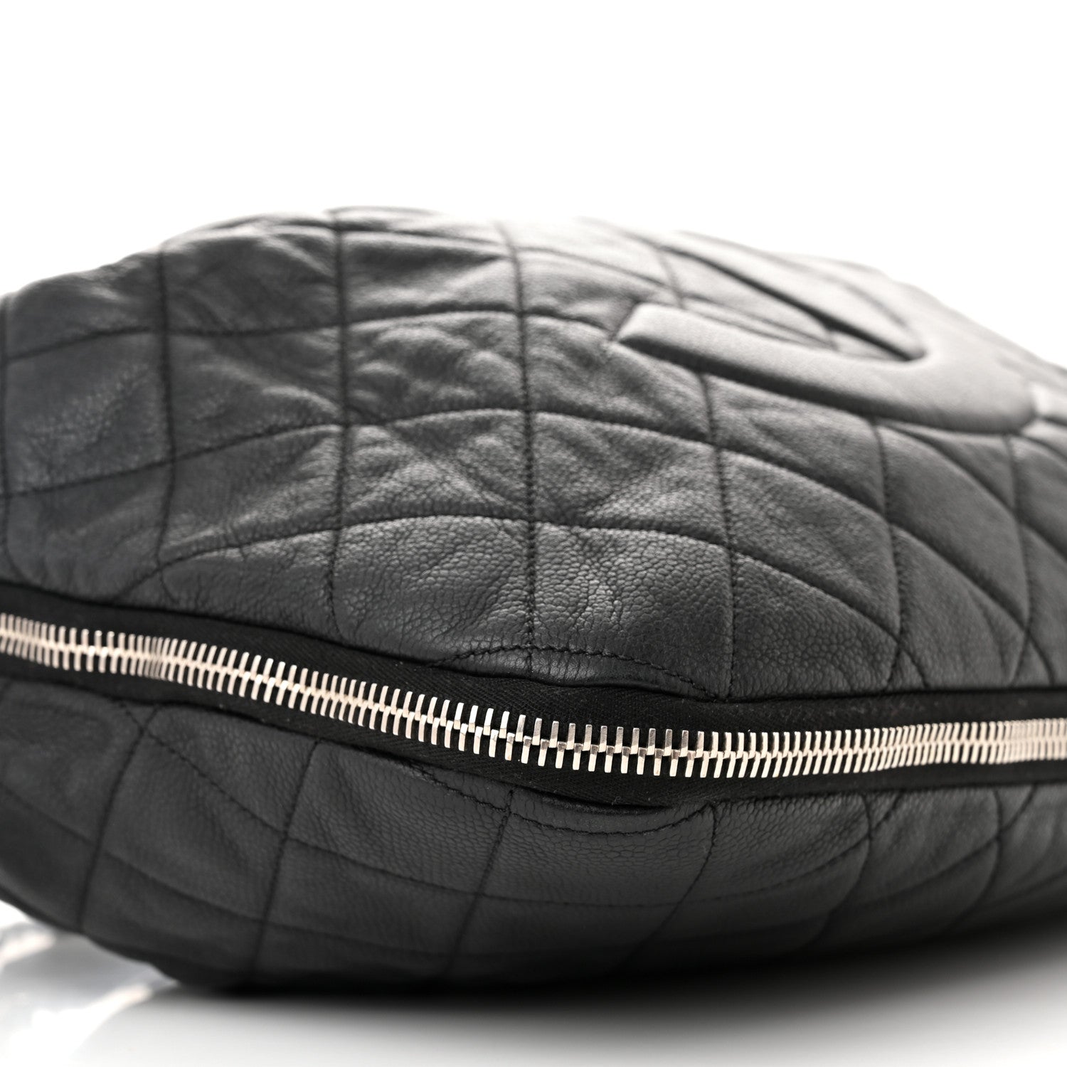 Chanel Caviar Quilted Expandable Zip Shoulder Bag Black 9 of 17