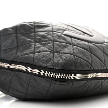 Chanel Caviar Quilted Expandable Zip Shoulder Bag Black 9 of 17