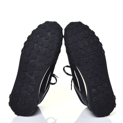 Chanel Calfskin Mesh Lycra Womens Logo Sneakers 36.5 Black 6 of 9