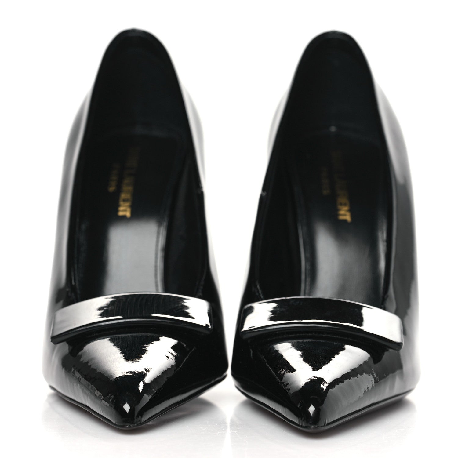 Saint Laurent Patent Calfskin Kayla 110 Pumps 38 Black 2 of 10